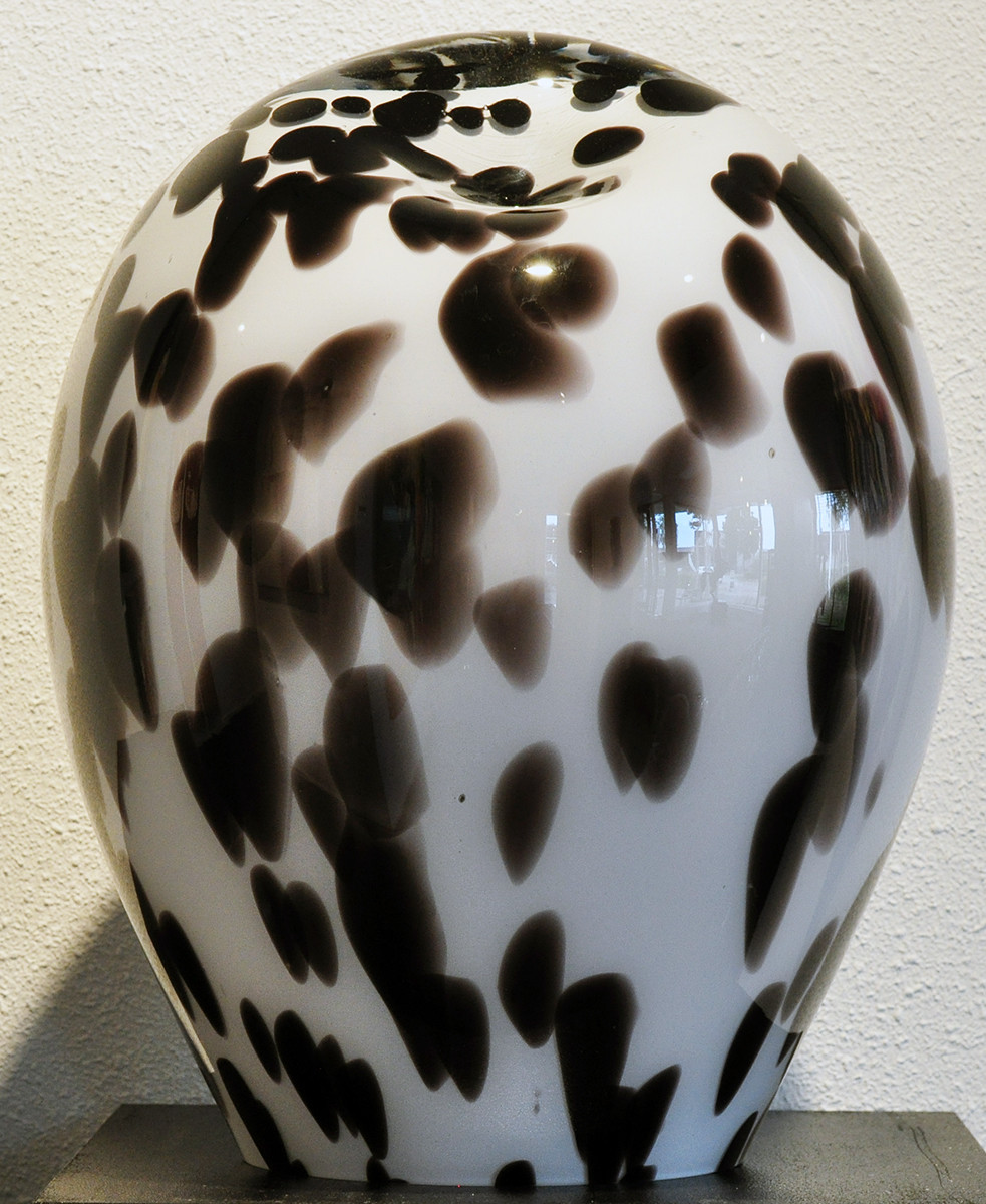 Loranto + Dalmatier, lamp wit-zwart, 3x deuk 